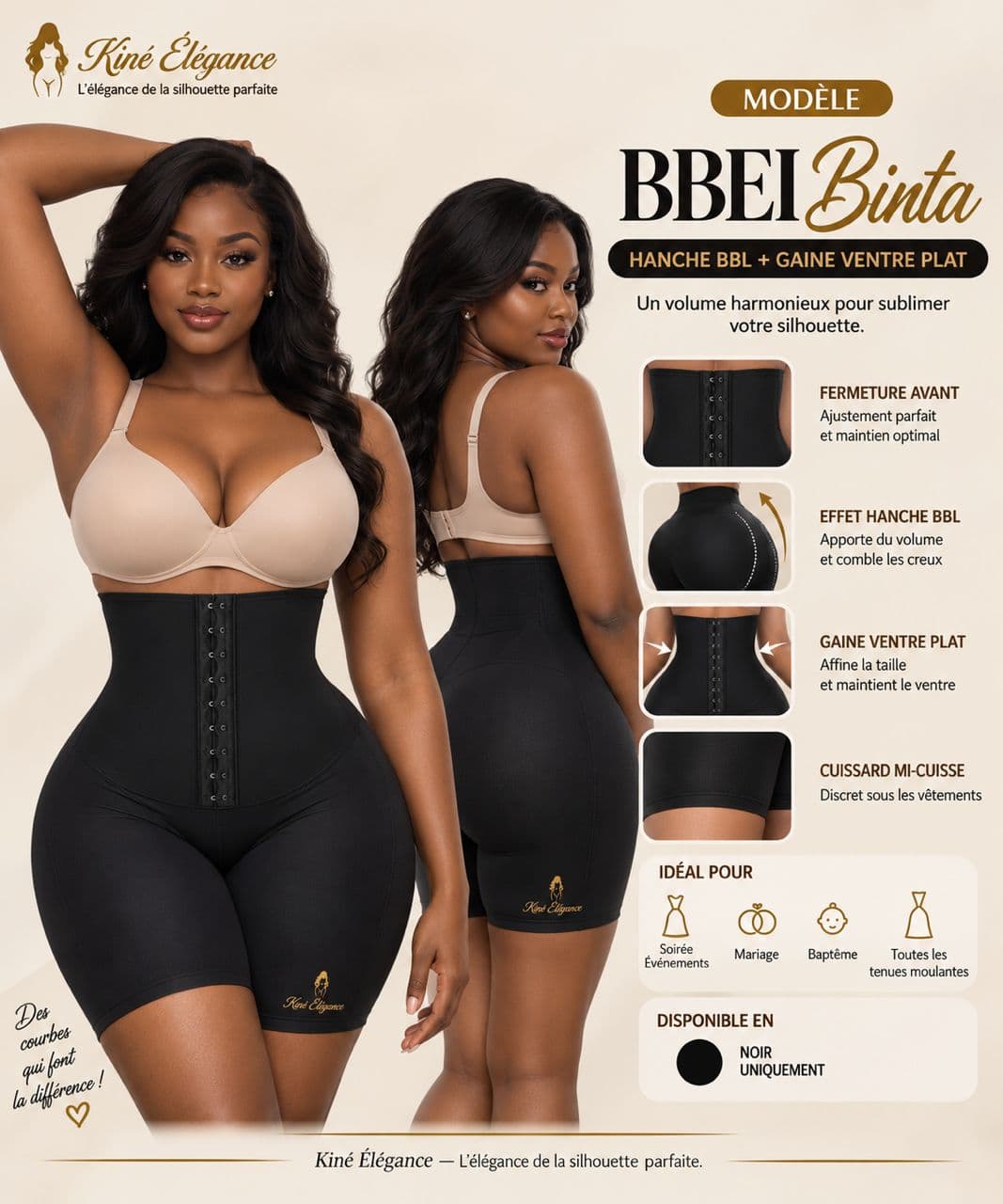 MODÈLE BBEI BINTA — HANCHE BBL + GAINE VENTRE PLAT