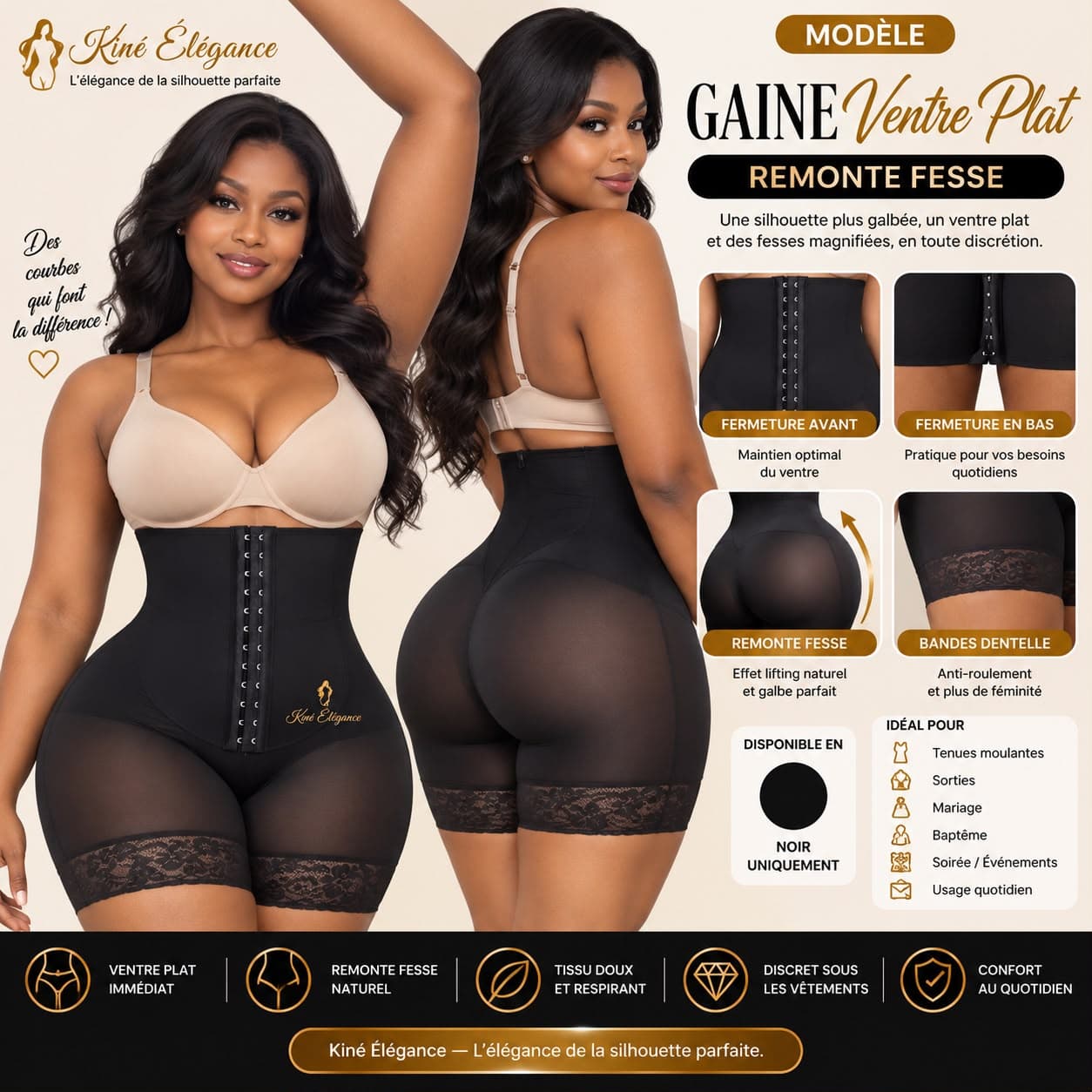 GAINE VENTRE PLAT & REMONTE-FESSE